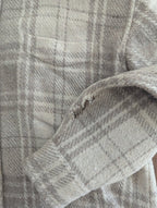 NEUTRAL WOOL 1980s KNIT VINTAGE FLANNEL BUTTON UP SHIRT