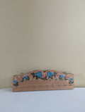 FLORAL DETAIL WOODEN KEYS HOLDER WALL HOOK