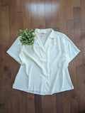 BASIC WHITE VINTAGE 1990s OVERSIZED BUTTON UP SHIRT
