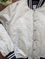 SHAIN LOS ANGELES RAIDERS NFL VINTAGE 1990s SATIN BOMBER JACKET