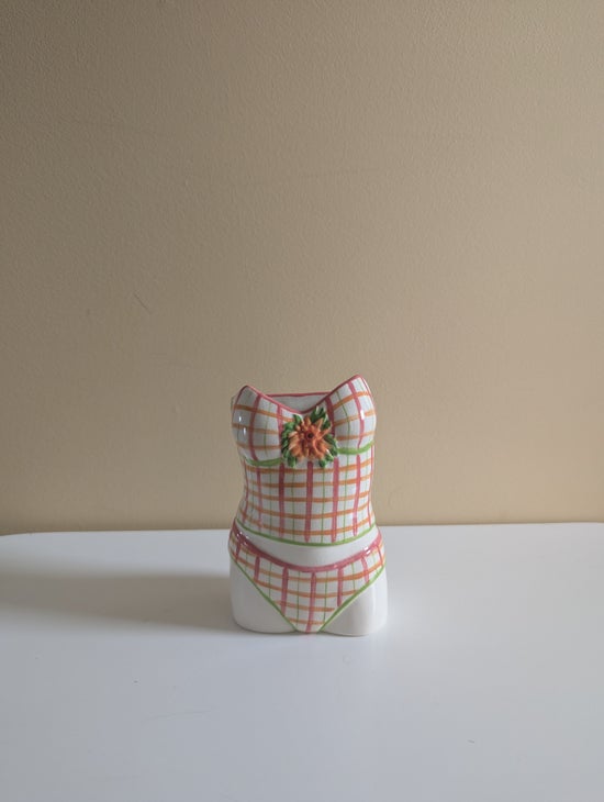 DIANE ARTWARE HAPPY CLOTHES DARLING DAISY Y2K 2000s VINTAGE BODICE VASE