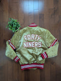 SHAIN SAN FRANSICO 49ners 1990s VINTAGE SPELLOUT SATIN BOMBER JACKET