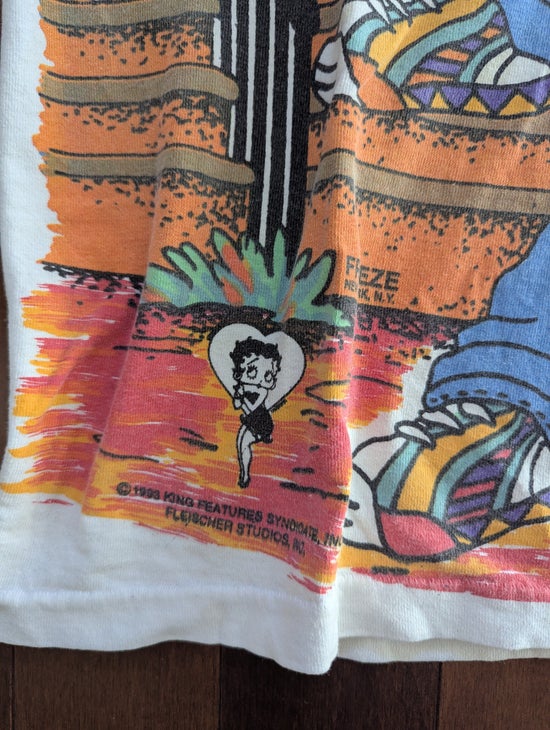 FREEZE BETTY BOOP 'BOOP THERE IT IS' VINTAGE 1990s ALL OVER PRINT TSHIRT