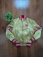 SHAIN SAN FRANSICO 49ners 1990s VINTAGE SPELLOUT SATIN BOMBER JACKET