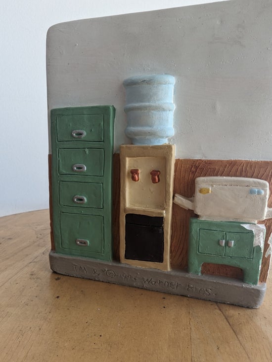 LOONEY TUNES TAZ 1994 VINTAGE CLOCK BOOK END