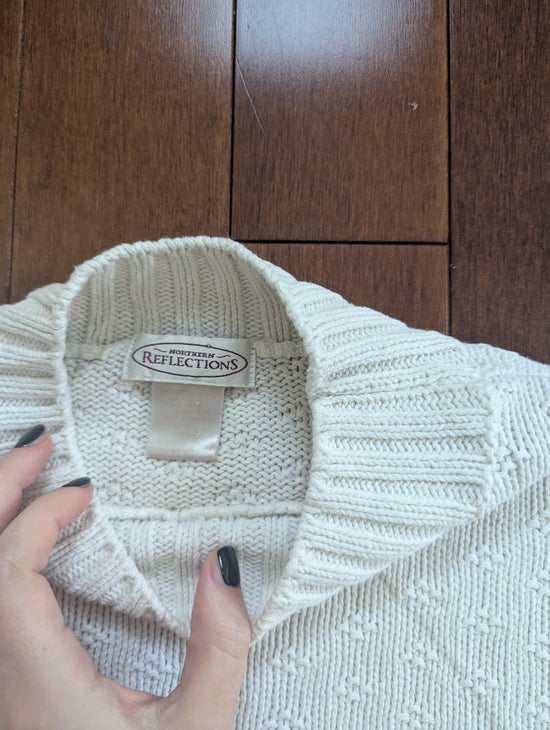 SNOWFLAKE PRINT VINTAGE TURTLENECK SWEATER