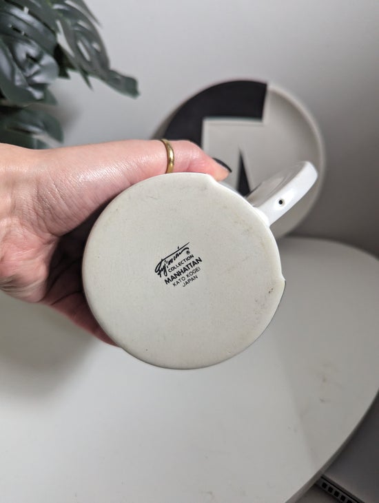 KATO KOGEI FUJIMORI JAPAN 1980s MANHATTAN CITYSCAPE DECO MUG & PLATE SET