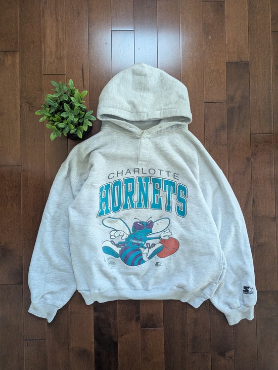 CHARLOTTE HORNETS VINTAGE STARTER PULLOVER HOODIE