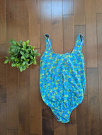 SHIRLEY K DITSY FLORAL PRINT VINTAGE 1990s TANK TOP BODYSUIT