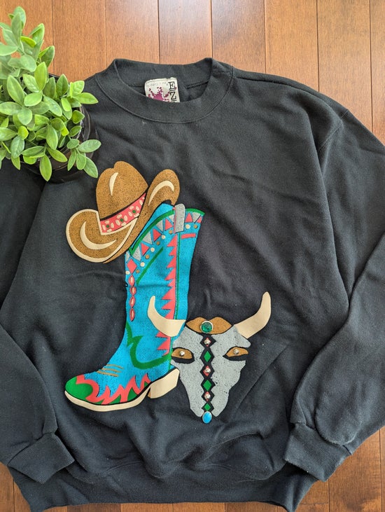 WESTERN COWBOY GRAPHIC VINTAGE SWEATSHIRT