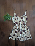 LA SENZA Y2K 2000S VINTAGE ROSE PRINT SATIN SLIP DRESS