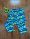 SAFARI ANIMAL PRINT VINTAGE FLOWY BEACH PANTS