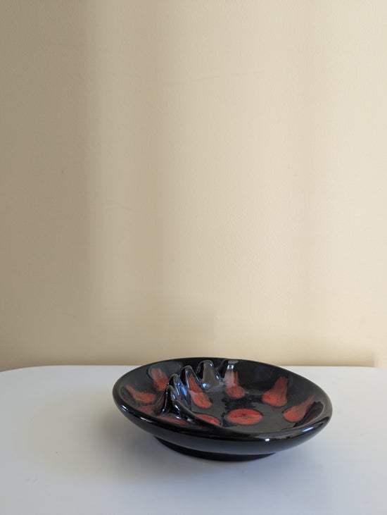 RED ATOMIC 1970s MCM VINTAGE ASHTRAY