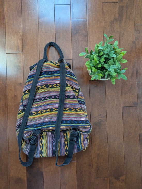 NAVAJO BOHO KNIT VINTAGE BACKPACK