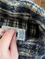 EARTH RAGZ NEUTRAL PLAID VINTAGE 1990s THICK FLANNEL JACKET