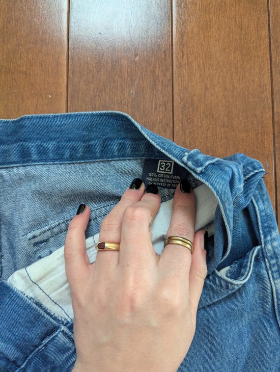 CARGO POCKET MEDIUM WASHED VINTAGE 1990s BAGGY JEANS