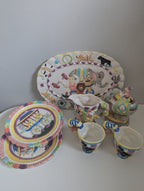 MERCURIES COLORFUL CIRCUS VINTAGE 1995 CIRCUS TEA SET
