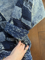 NORTHERN REFLECTIONS SAILBOAT PRINT VINTAGE FLEECE ZIP UP SWEATSHIRT