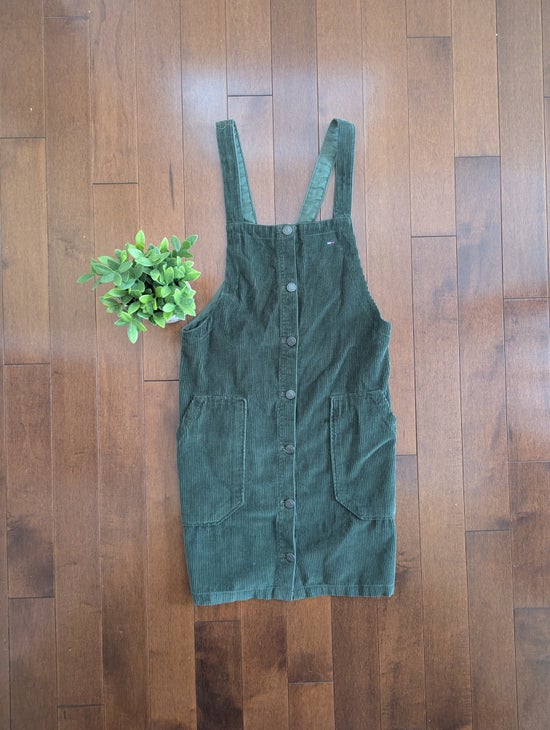 green overall dress Denim Overall Dress - Betsey's Boutique Shop main image 0