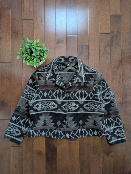NEUTRAL WESTERN VINTAGE 1980s NAVAJO JACKET