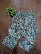 ESPRIT DITSY FLORAL PRINT VINTAGE 1990s SHEER FLOWY BEACH PANTS