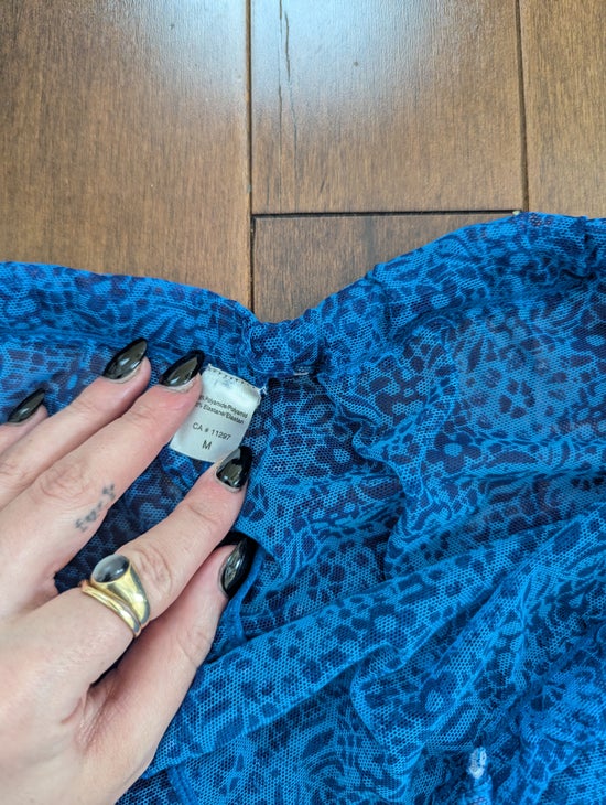 DITSY FLORAL Y2K 2000s VINTAGE SHEER FLOWY BEACH PANTS