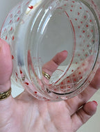 PYREX SMITTEN DITSY HEART PRINT VINTAGE 1990s GLASS BOWL SET