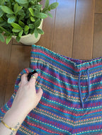 LIZ SPORT AZTEC PRINT VINTAGE 1990s COTTON SWEATSHORTS