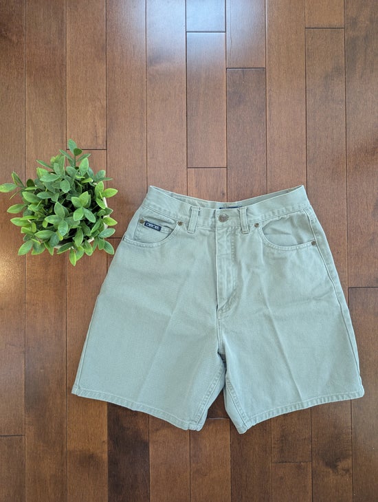 CHEROKEE GREEN WASHED VINTAGE 1990s JEAN SHORTS