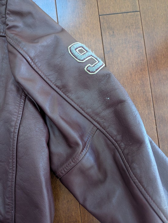 MCMASTER UNIVERSITY LEATHER 1980s VINTAGE VARSITY JACKET