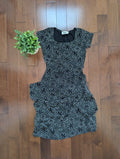 RETRO FLORAL PRINT VINTAGE SHORT SLEEVE MAXI DRESS