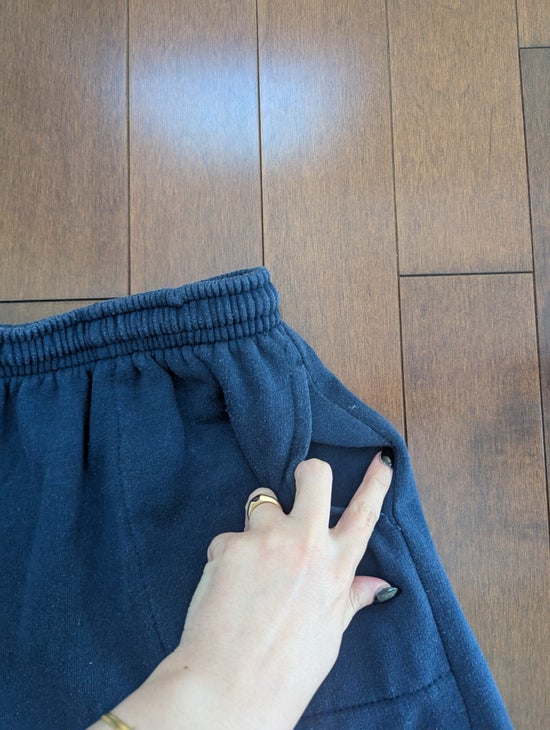 BASIC NAVY BLUE VINTAGE 1990s FLEECE SWEATSHORTS