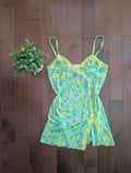 LA SENZA Y2K 2000s VINTAGE BRIGHT FLORAL SHEER SLIP DRESS