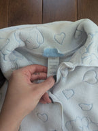 TEDDY BEAR PRINT VINTAGE FLEECE BUTTON UP SWEATER CARDIGAN