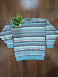 PASTEL WINTER PRINT VINTAGE WOOL MIX KNIT WEATER
