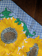 SUNFLOWER GINGHAM PRINT VINTAGE BANDANA