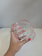 PYREX SMITTEN DITSY HEART PRINT VINTAGE 1990s GLASS BOWL SET