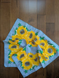 SUNFLOWER GINGHAM PRINT VINTAGE BANDANA