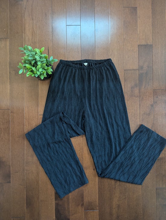 BLACK SHEER VINTAGE 1990s BEACH PANTS