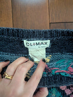 CLIMAX BY SACHA FLORAL CHUNKY KNIT VINTAGE 1990s SWEATER