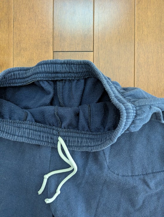 BASIC NAVY BLUE VINTAGE 1990s FLEECE SWEATSHORTS
