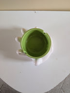 CERAMIC HAND HOLDING VINTAGE ASHTRAY